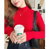 ボトルネックワイドリブカラー＆ボーダーニットプルオーバー12G | moment+ | 詳細画像75 