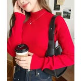 ボトルネックワイドリブカラー＆ボーダーニットプルオーバー12G | moment+ | 詳細画像76 