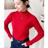 ボトルネックワイドリブカラー＆ボーダーニットプルオーバー12G | moment+ | 詳細画像81 