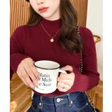 ボトルネックワイドリブカラー＆ボーダーニットプルオーバー12G | moment+ | 詳細画像84 