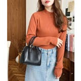 ボトルネックワイドリブカラー＆ボーダーニットプルオーバー12G | moment+ | 詳細画像91 