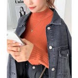 ボトルネックワイドリブカラー＆ボーダーニットプルオーバー12G | moment+ | 詳細画像93 