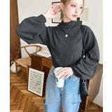 ボトルネックボリュームスリーブニットプルオーバー 12G | moment+ | 詳細画像17