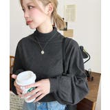 ボトルネックボリュームスリーブニットプルオーバー 12G | moment+ | 詳細画像18