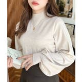 ボトルネックボリュームスリーブニットプルオーバー 12G | moment+ | 詳細画像21