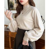 ボトルネックボリュームスリーブニットプルオーバー 12G | moment+ | 詳細画像23