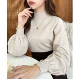 ボトルネックボリュームスリーブニットプルオーバー 12G | moment+ | 詳細画像25