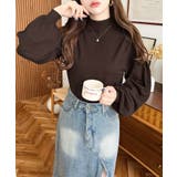 ボトルネックボリュームスリーブニットプルオーバー 12G | moment+ | 詳細画像29