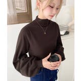 ボトルネックボリュームスリーブニットプルオーバー 12G | moment+ | 詳細画像31