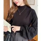 ボトルネックボリュームスリーブニットプルオーバー 12G | moment+ | 詳細画像44