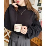 ボトルネックボリュームスリーブニットプルオーバー 12G | moment+ | 詳細画像45