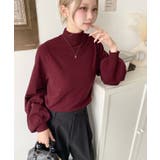 ボトルネックボリュームスリーブニットプルオーバー 12G | moment+ | 詳細画像54