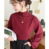 ボトルネックボリュームスリーブニットプルオーバー 12G | moment+ | 詳細画像56