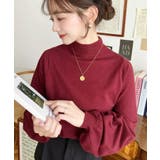 ボトルネックボリュームスリーブニットプルオーバー 12G | moment+ | 詳細画像57