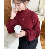 ボトルネックボリュームスリーブニットプルオーバー 12G | moment+ | 詳細画像58