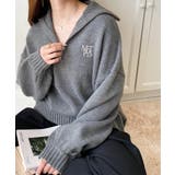ハーフジップワンポイント刺繍入りニットプルオーバー | moment+ | 詳細画像55 