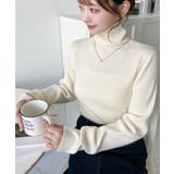 インナーハイネックタートルリブニットプルオーバー 12G | moment+ | 詳細画像11 