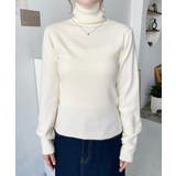 インナーハイネックタートルリブニットプルオーバー 12G | moment+ | 詳細画像15 