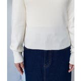 インナーハイネックタートルリブニットプルオーバー 12G | moment+ | 詳細画像18 