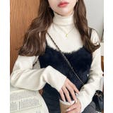 インナーハイネックタートルリブニットプルオーバー 12G | moment+ | 詳細画像4 