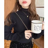 インナーハイネックタートルリブニットプルオーバー 12G | moment+ | 詳細画像41 