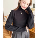 インナーハイネックタートルリブニットプルオーバー 12G | moment+ | 詳細画像45 