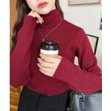 インナーハイネックタートルリブニットプルオーバー 12G | moment+ | 詳細画像48 