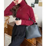 インナーハイネックタートルリブニットプルオーバー 12G | moment+ | 詳細画像52 