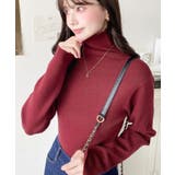 インナーハイネックタートルリブニットプルオーバー 12G | moment+ | 詳細画像53 