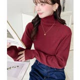 インナーハイネックタートルリブニットプルオーバー 12G | moment+ | 詳細画像55 