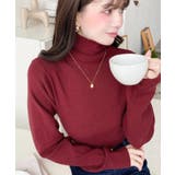 インナーハイネックタートルリブニットプルオーバー 12G | moment+ | 詳細画像56 