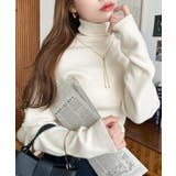 インナーハイネックタートルリブニットプルオーバー 12G | moment+ | 詳細画像6 