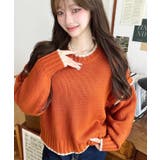 ピコ編み配色ニットプルオーバー3G | moment+ | 詳細画像62 