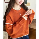 ピコ編み配色ニットプルオーバー3G | moment+ | 詳細画像66 