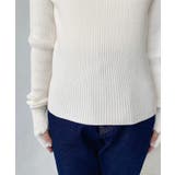 ボトルネック指ぬきリブニットプルオーバー 12G | moment+ | 詳細画像19 