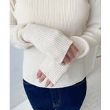 ボトルネック指ぬきリブニットプルオーバー 12G | moment+ | 詳細画像21 