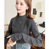 ボトルネック指ぬきリブニットプルオーバー 12G | moment+ | 詳細画像36 