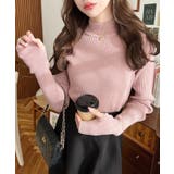 ボトルネック指ぬきリブニットプルオーバー 12G | moment+ | 詳細画像40 