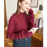 ボトルネック指ぬきリブニットプルオーバー 12G | moment+ | 詳細画像49 