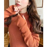 ボトルネック指ぬきリブニットプルオーバー 12G | moment+ | 詳細画像61 