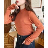 ボトルネック指ぬきリブニットプルオーバー 12G | moment+ | 詳細画像63 