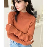 ボトルネック指ぬきリブニットプルオーバー 12G | moment+ | 詳細画像66 