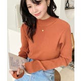 ボトルネック指ぬきリブニットプルオーバー 12G | moment+ | 詳細画像67 