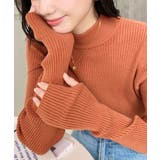 ボトルネック指ぬきリブニットプルオーバー 12G | moment+ | 詳細画像68 