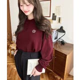 ワンポイント刺繍入り衿付きポロニット12G | moment+ | 詳細画像28