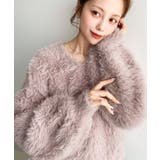 ＼ふわふわモテニット♡ Vネックバルーンスリーブロングシャギーニットプルオーバー | moment+ | 詳細画像22 