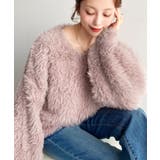 ＼ふわふわモテニット♡ Vネックバルーンスリーブロングシャギーニットプルオーバー | moment+ | 詳細画像23 