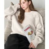 求心ケーブル編みニットプルオーバー | moment+ | 詳細画像12 
