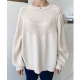 求心ケーブル編みニットプルオーバー | moment+ | 詳細画像19 