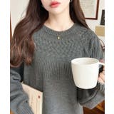 求心ケーブル編みニットプルオーバー | moment+ | 詳細画像24 